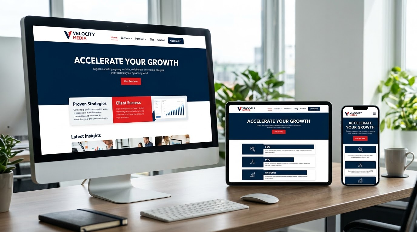 Responsive website across desktop, tablet, and mobile devices.